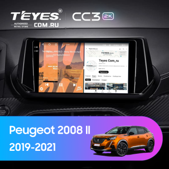 Штатная магнитола Teyes CC3 2K 4/64 Peugeot 2008 2 (2019-2021) (0din)