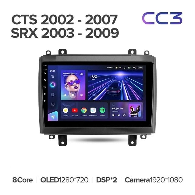Штатная магнитола Teyes CC3 4/32 Cadillac SRX (2003-2009)
