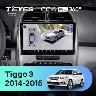 Штатная магнитола Teyes CC4 Pro 360 8/128 Chery Tiggo 3 (2014-2015)