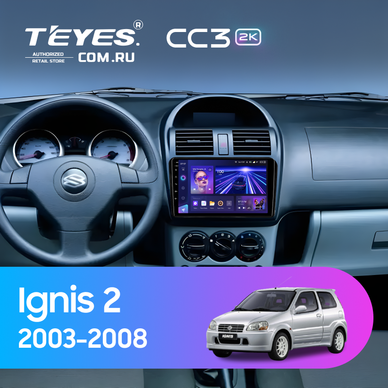 Штатная магнитола Teyes CC3 2K 4/32 Suzuki Ignis 2 (2003-2008)