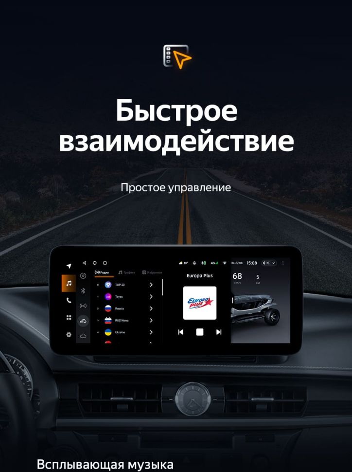 Штатная магнитола Teyes LUX ONE 4/32 Lexus ES ES200 ES250 ES300h ES350 XV60 VI 6 (2012-2018) Тип-A