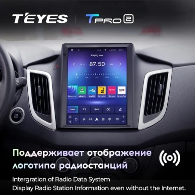 Штатная магнитола Tesla style Teyes TPRO 2 4/64 Hyundai Creta (2015-2019)