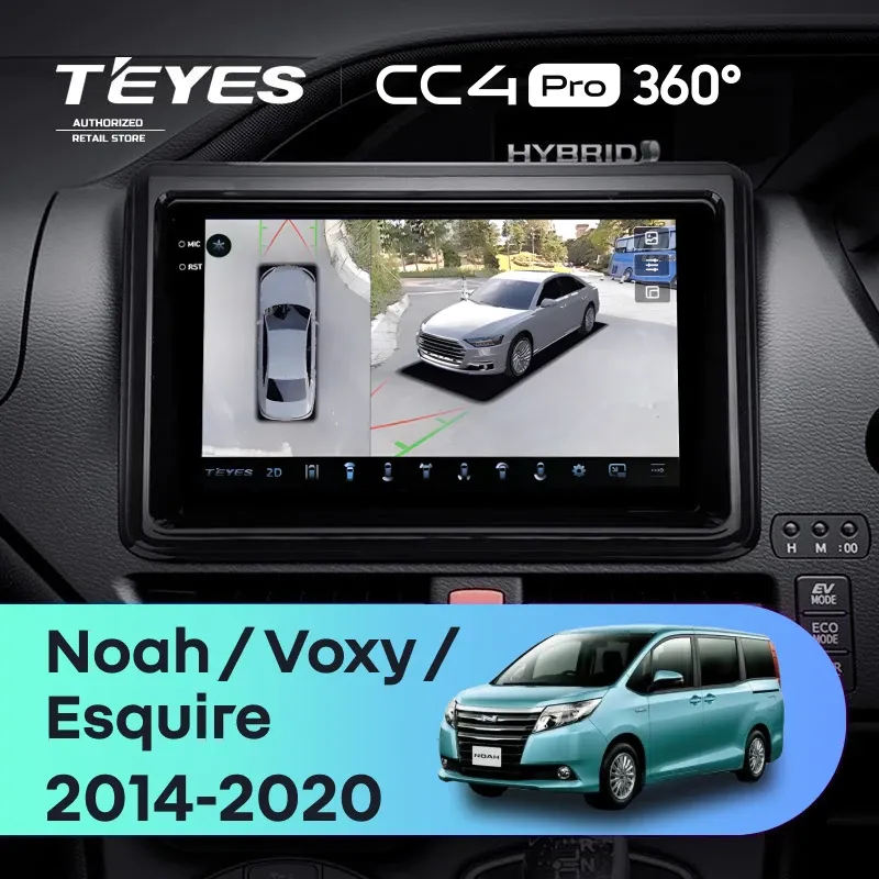 Штатная магнитола Teyes CC4 Pro 360 12/256 Toyota Voxy III R80 (2014-2020)