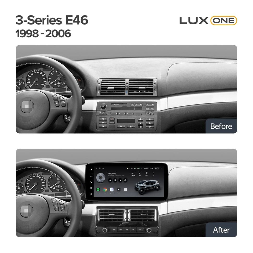 Переходная рамка BMW 3-Series E46 (YJ) (1998-2006) (12,3")