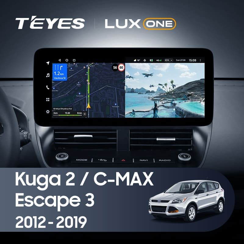 Штатная магнитола Teyes LUX ONE 6/128 Ford Escape 3 (2012-2019)