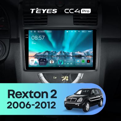 Штатная магнитола Teyes CC4 Pro 12/256 SsangYong Rexton Y250 2 (2006-2012)