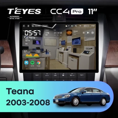 Штатная магнитола Teyes CC4 Pro 12/256 Nissan Teana J31 (2003-2008) F2 (11")