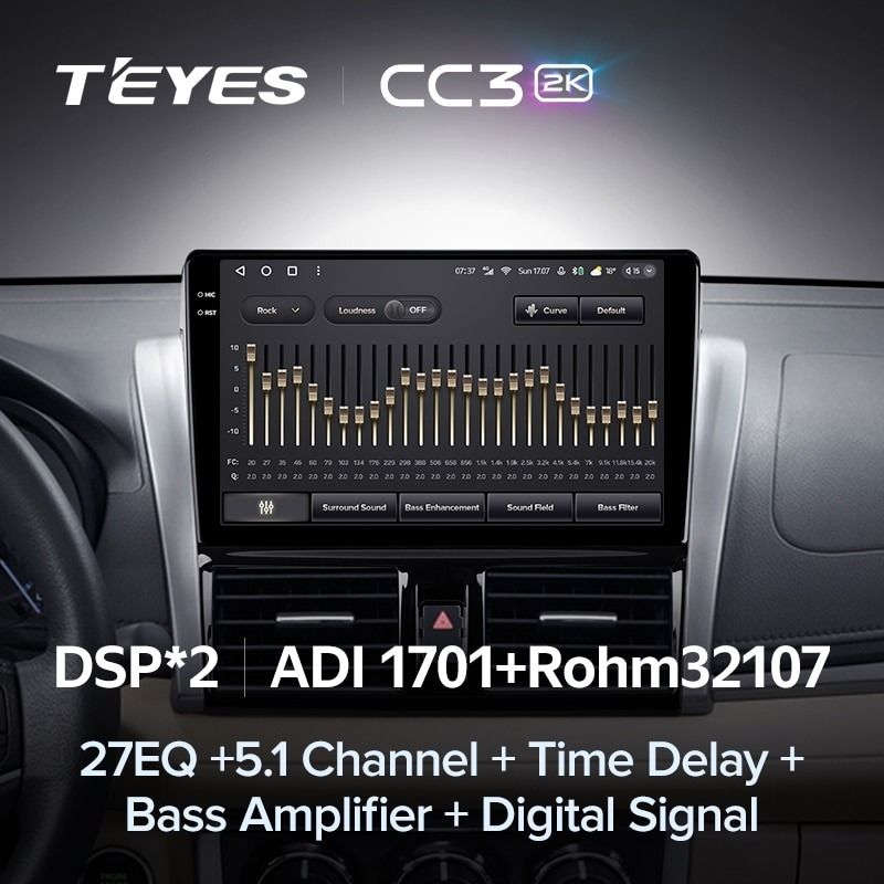 Штатная магнитола Teyes CC3 2K 4/64 Toyota Vios XP150 (2013-2020)