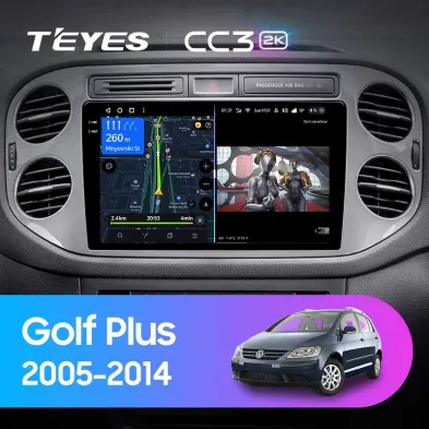 Штатная магнитола Teyes CC3 2K 4/32 Volkswagen Golf Plus (2005-2014) (серая) F2