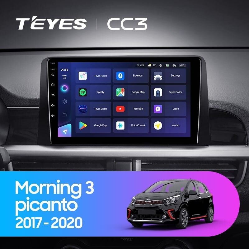 Штатная магнитола Teyes CC3 4/32 Kia Picanto (2017-2020)