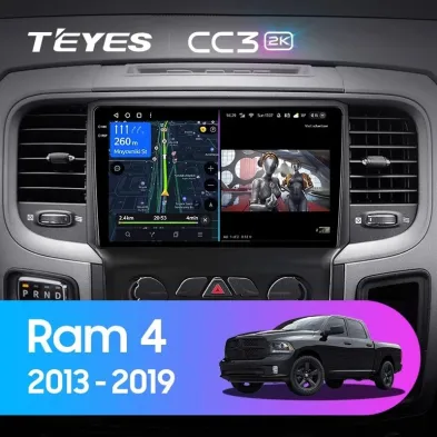 Штатная магнитола Teyes CC3 2K 4/32 Dodge Ram 4 DJ DS (2013-2019) F3