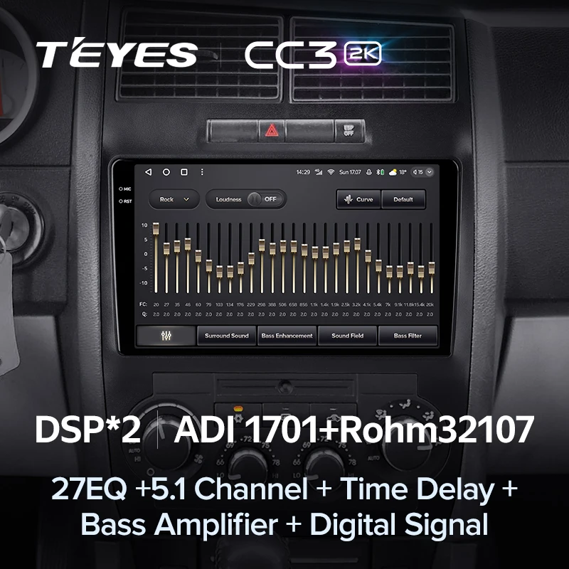 Штатная магнитола Teyes CC3 2K 6/128 Dodge Charger 6 LX (2005-2010)