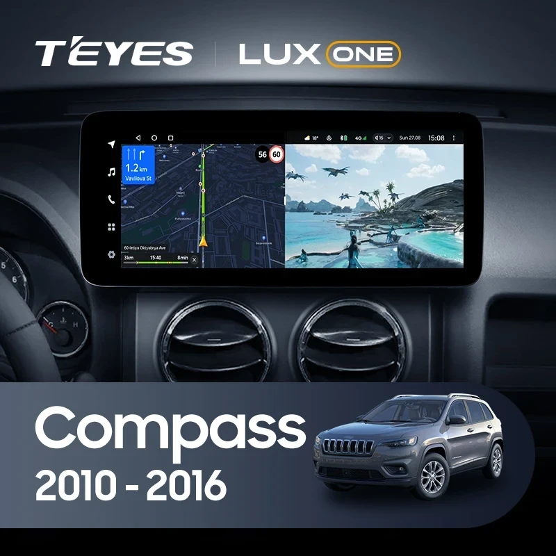 Штатная магнитола Teyes LUX ONE 4/64 Jeep Compass MK (2010-2016)