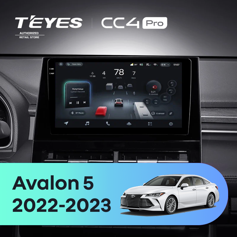 Штатная магнитола Teyes CC4 Pro 8/128 Toyota Avalon V XX50 (2022-2023)