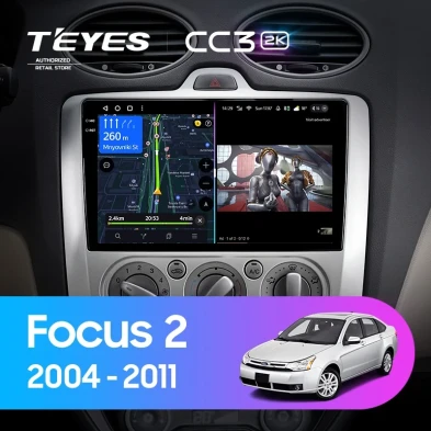 Штатная магнитола Teyes CC3 2K 360 6/128 Ford Focus 2 Mk 2 (2004-2011) F1