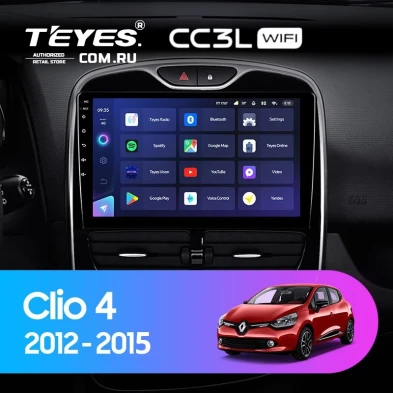 Штатная магнитола Teyes CC3L WiFi 2/32 Renault Clio 4 BH98 KH98 (2012-2015)