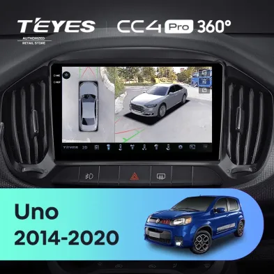 Штатная магнитола Teyes CC4 Pro 360 8/128 Fiat Uno (2014-2020)