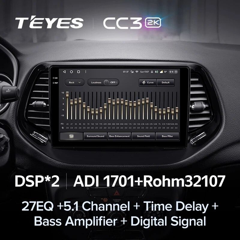 Штатная магнитола Teyes CC3 2K 4/64 Jeep Compass 2 MP (2016-2018)