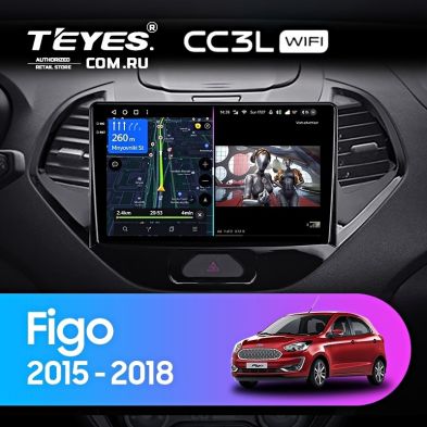 Штатная магнитола Teyes CC3L WiFi 2/32 Ford Figo (2015-2018)