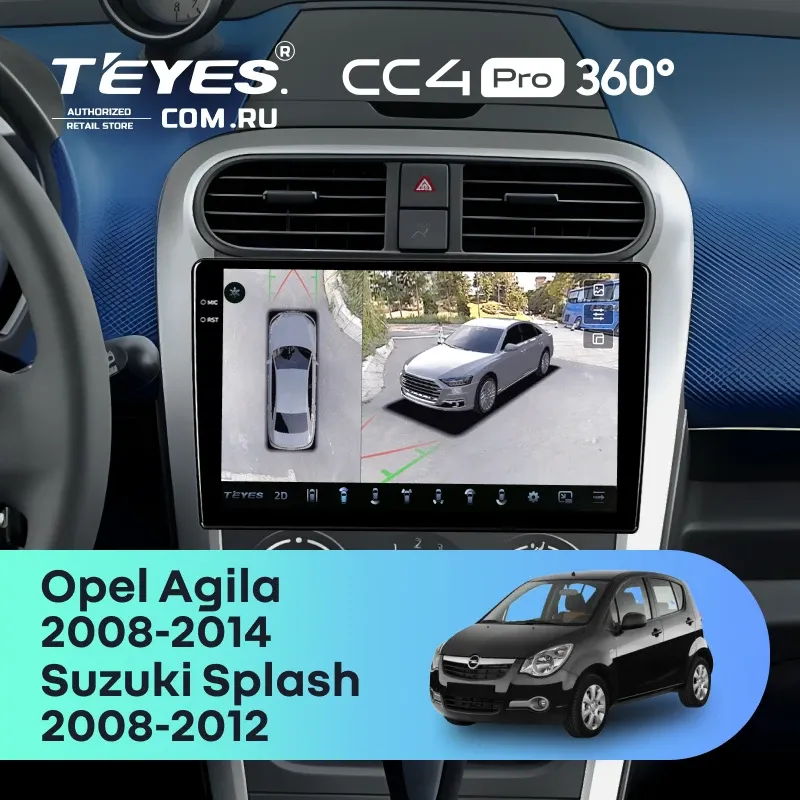 Штатная магнитола Teyes CC4 Pro 360 8/128 Suzuki Splash (2008-2012)
