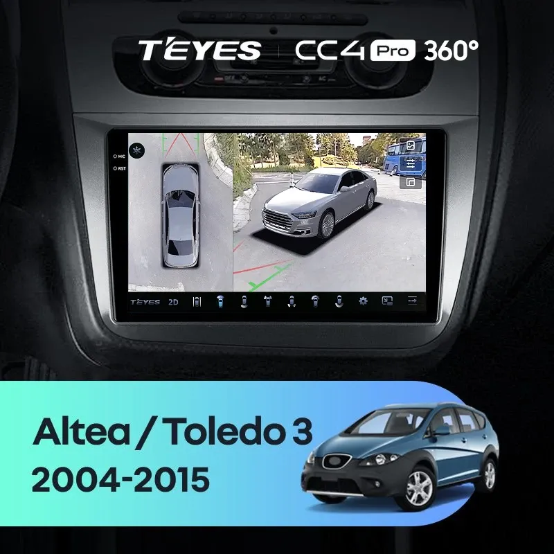 Штатная магнитола Teyes CC4 Pro 360 12/256 Seat Altea 5P (2004-2015)