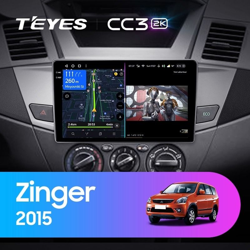 Штатная магнитола Teyes CC3 2K 4/32 Mitsubishi Zinger 2015+